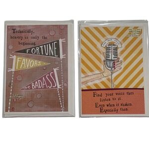 2 Bravery‎ Find Your Voice Curly Girl Greeting Cards Inspirational Motivational